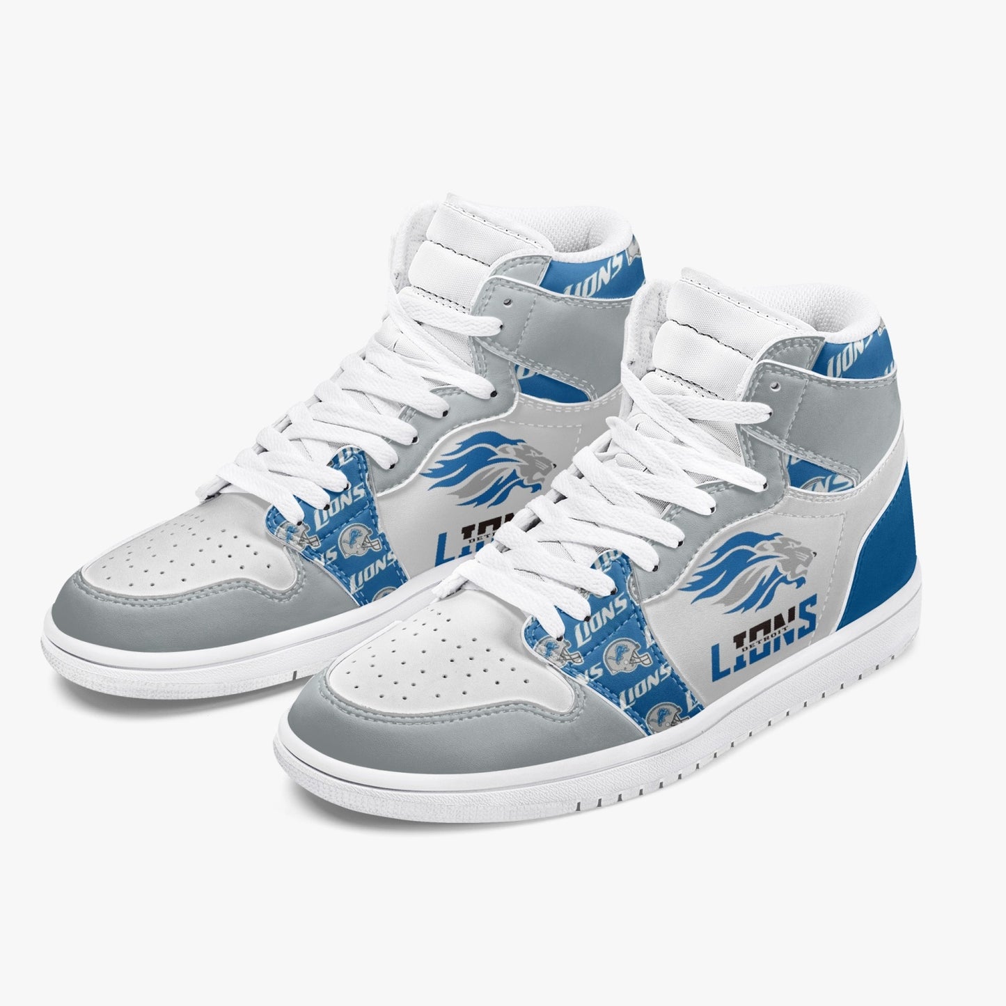 NFL Playoff Collection - Detroit Lions - Leather Sneakers