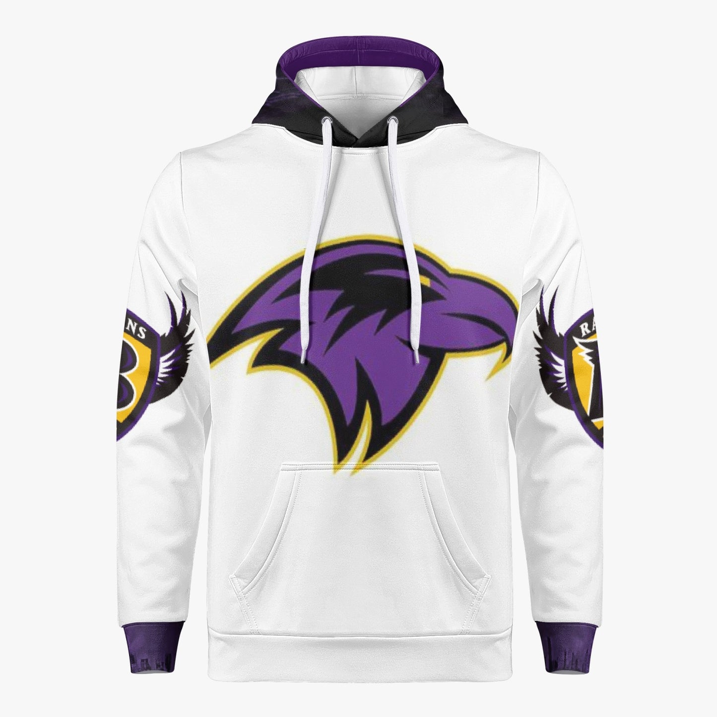 NFL Playoff Collection - Baltimore Ravens - White Trending Hoodie