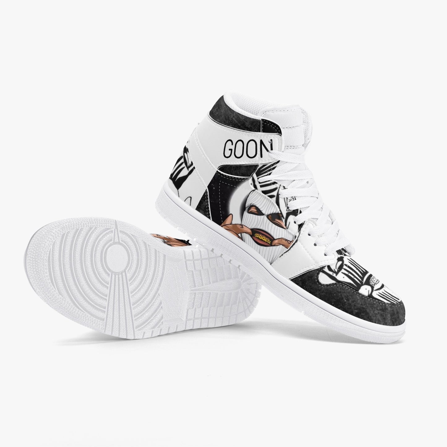 Goon Lyfe  High-Top Leather Sneakers - White