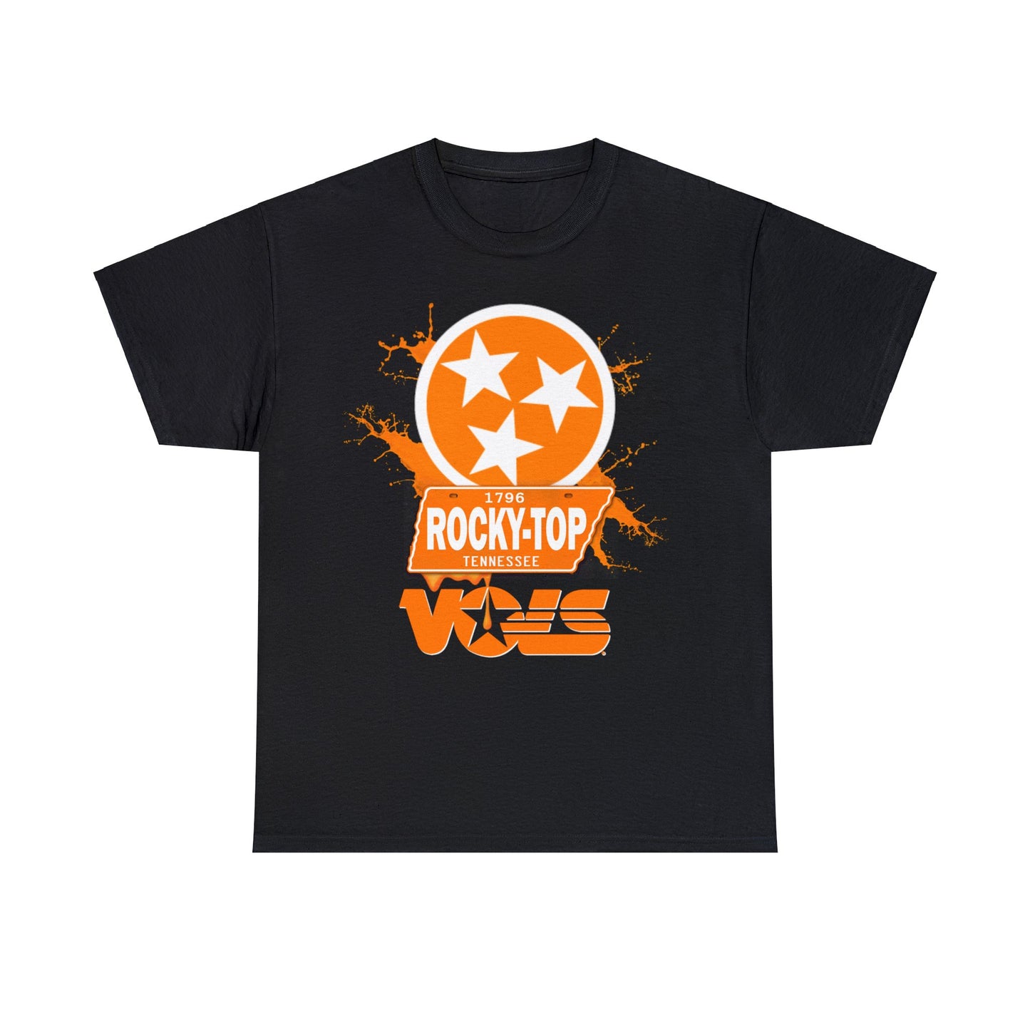 TN VOLS - WBO - TN Stars/Rocky Top/Vols T-SHIRT (Front Print Only)