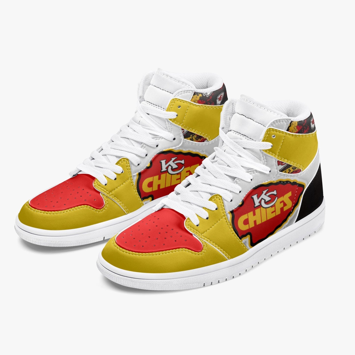 NFL Playoff Collection - Kansas City Chiefs - White Leather Sneakers