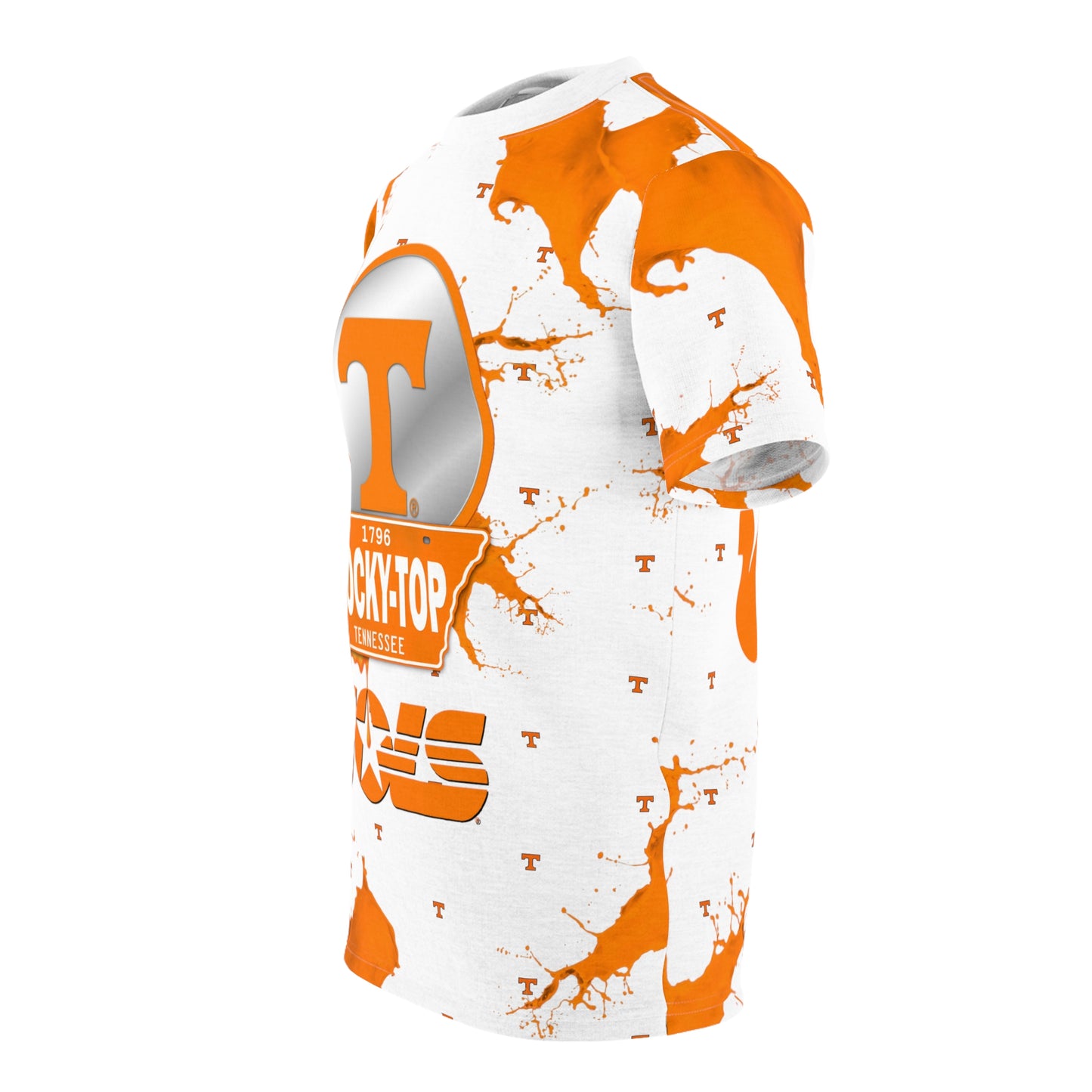 TN VOLS - WBO - Tennessee Silver/Rocky Top/Vols - Full Orange Bleed - WHT T-Shirt