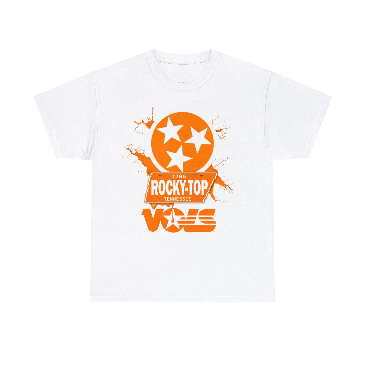 TN VOLS - WBO - TN Stars/Rocky Top/Vols T-SHIRT (Front Print Only)