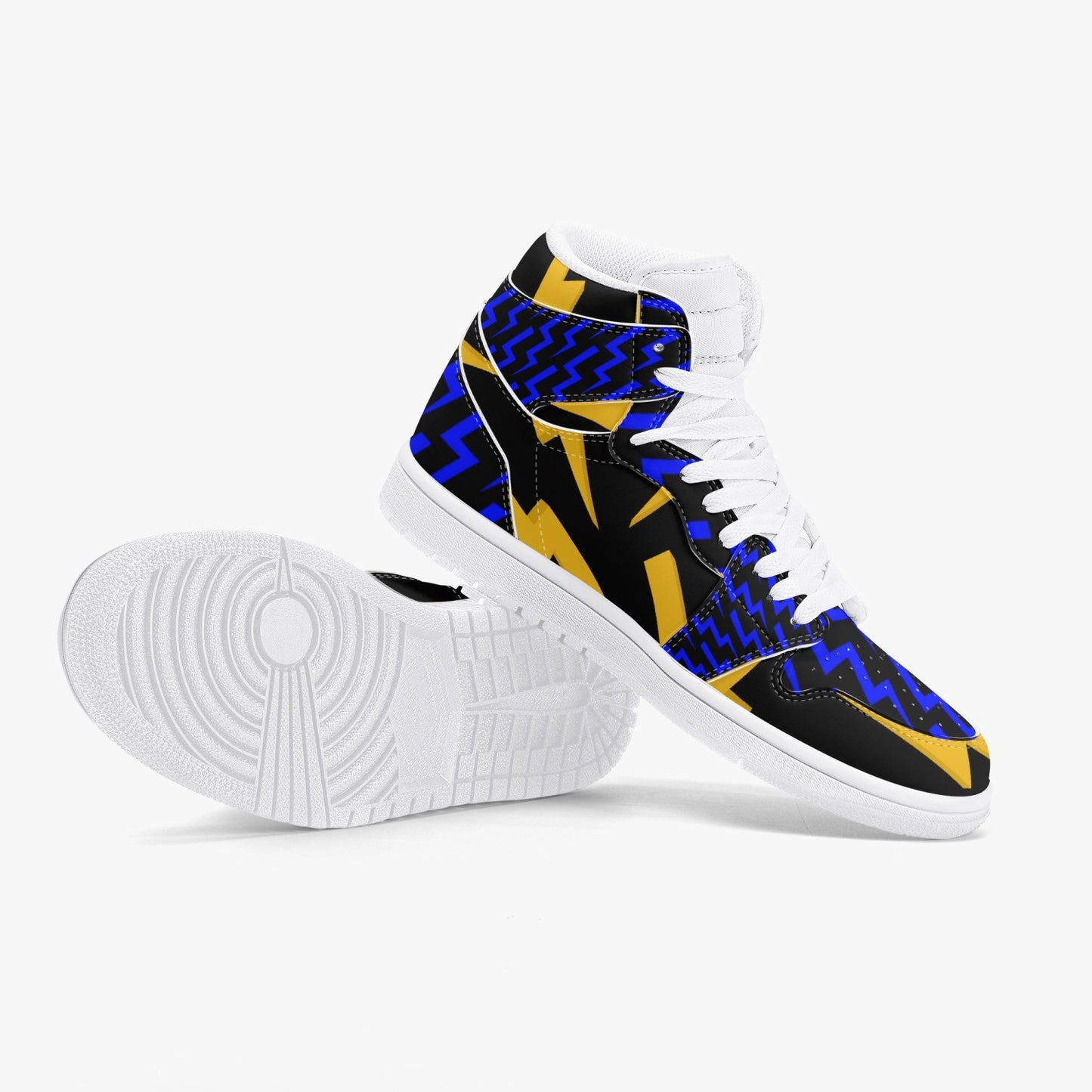 Boltz Blue High Top Sneakers - White Bottom