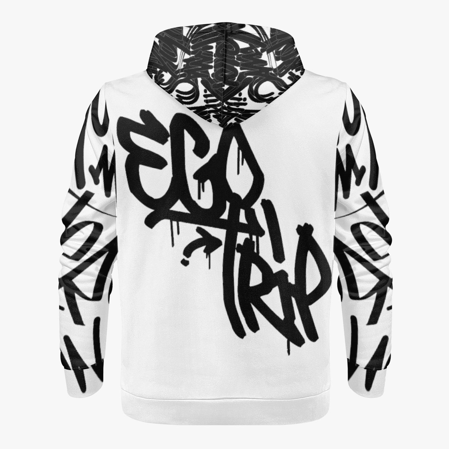 Graffiti Collection - Face Me/Ego Trip - White / Black - Trending Hoodie