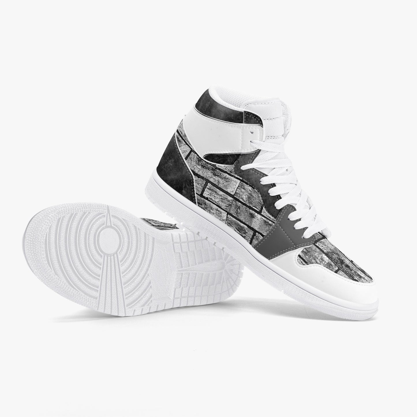 The Bricks - High-Top Leather Sneakers