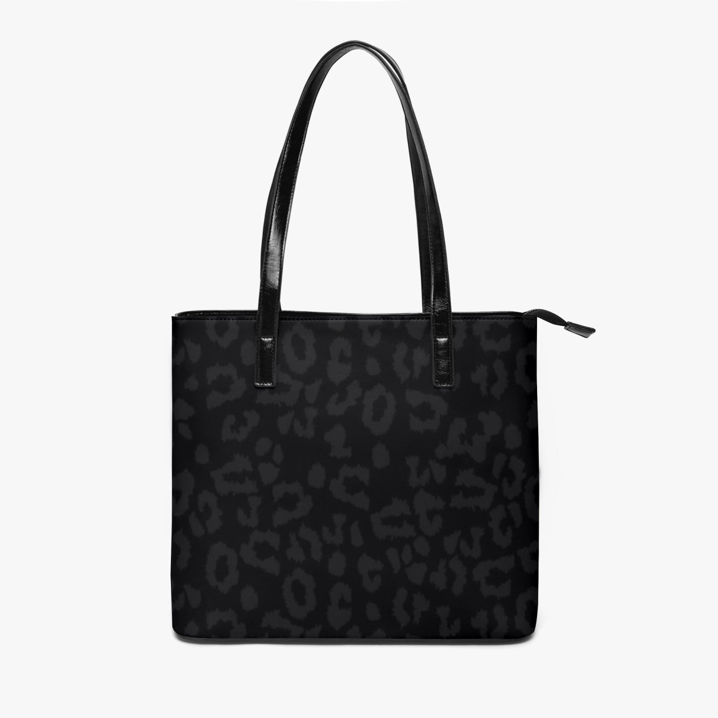 SPORTY MOB WIFE - Dark Leopard print - Black Tote Bag