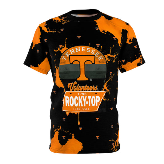 TN VOLS - WBO - Black T-shirt - Rocky Top - (Orange Bleed Shirt)