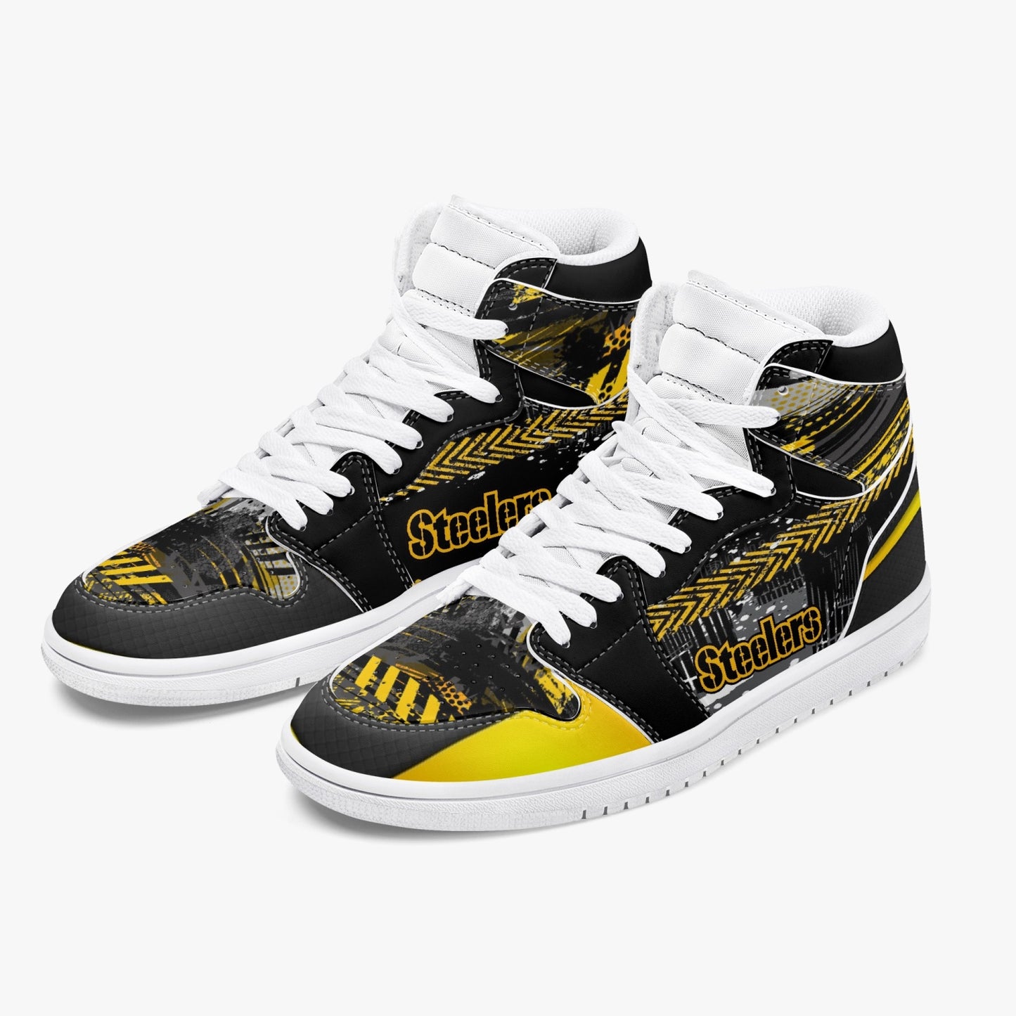 Steel Pride Collection - High-Top Leather Sneakers