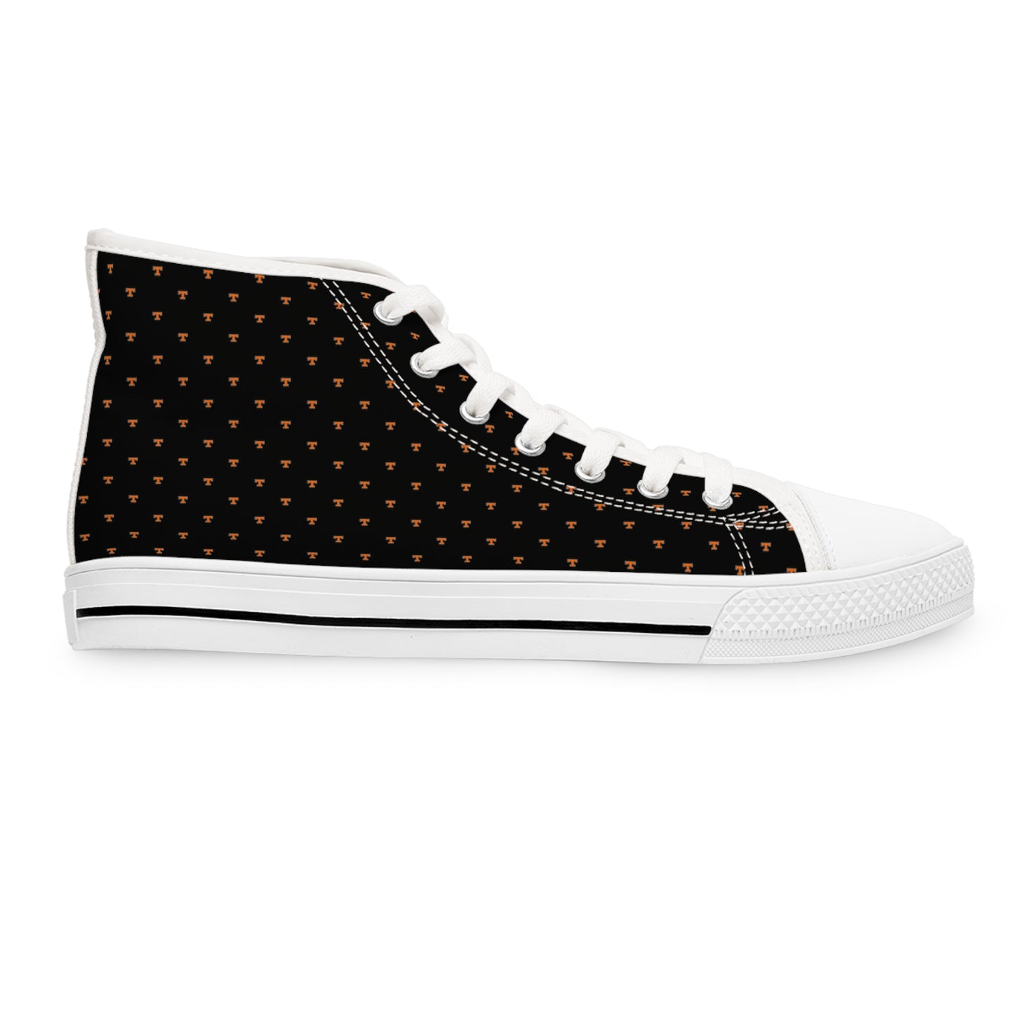 TN VOLS - WBO - "T" Letter -  Women's Shoes - BLK