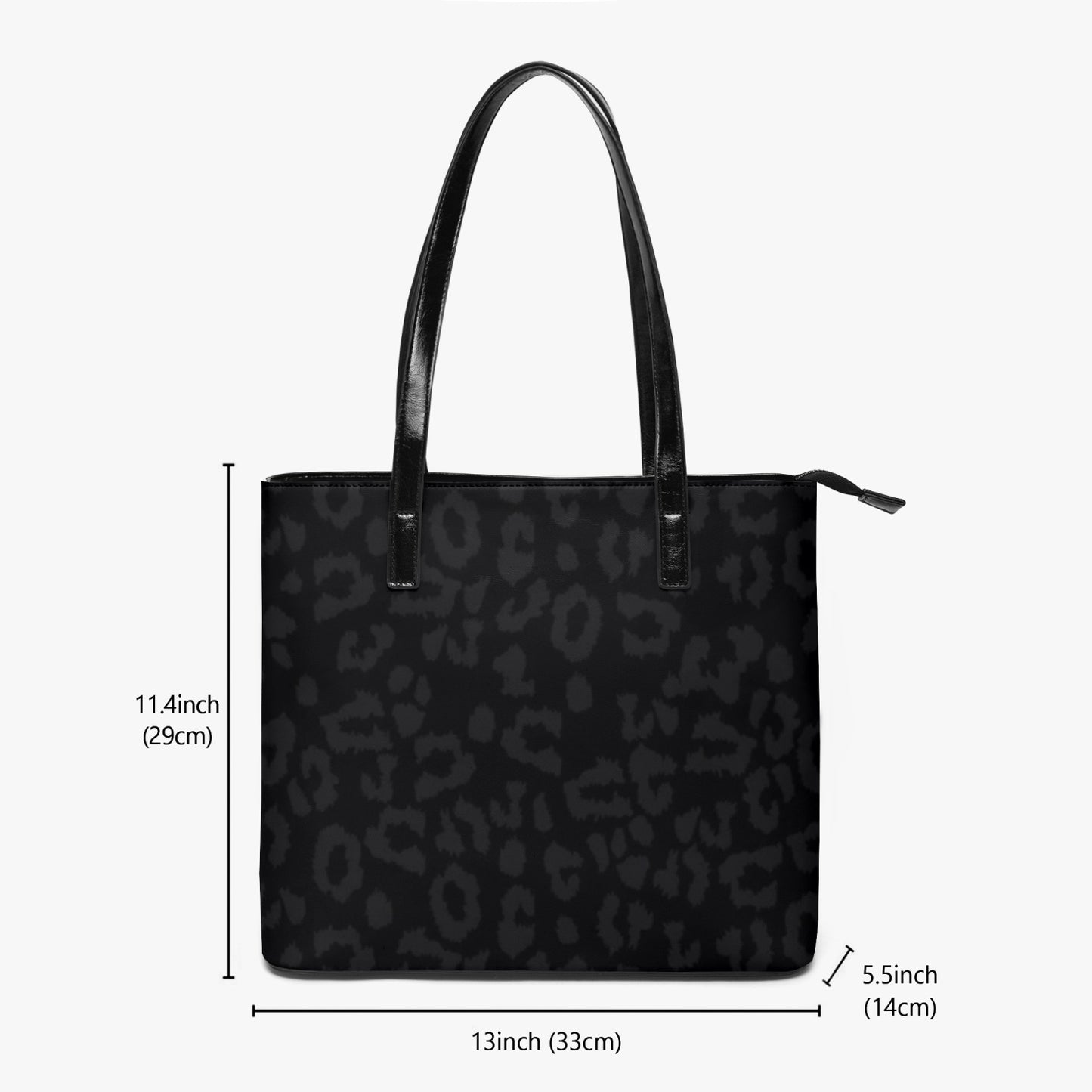 SPORTY MOB WIFE - Dark Leopard print - Black Tote Bag