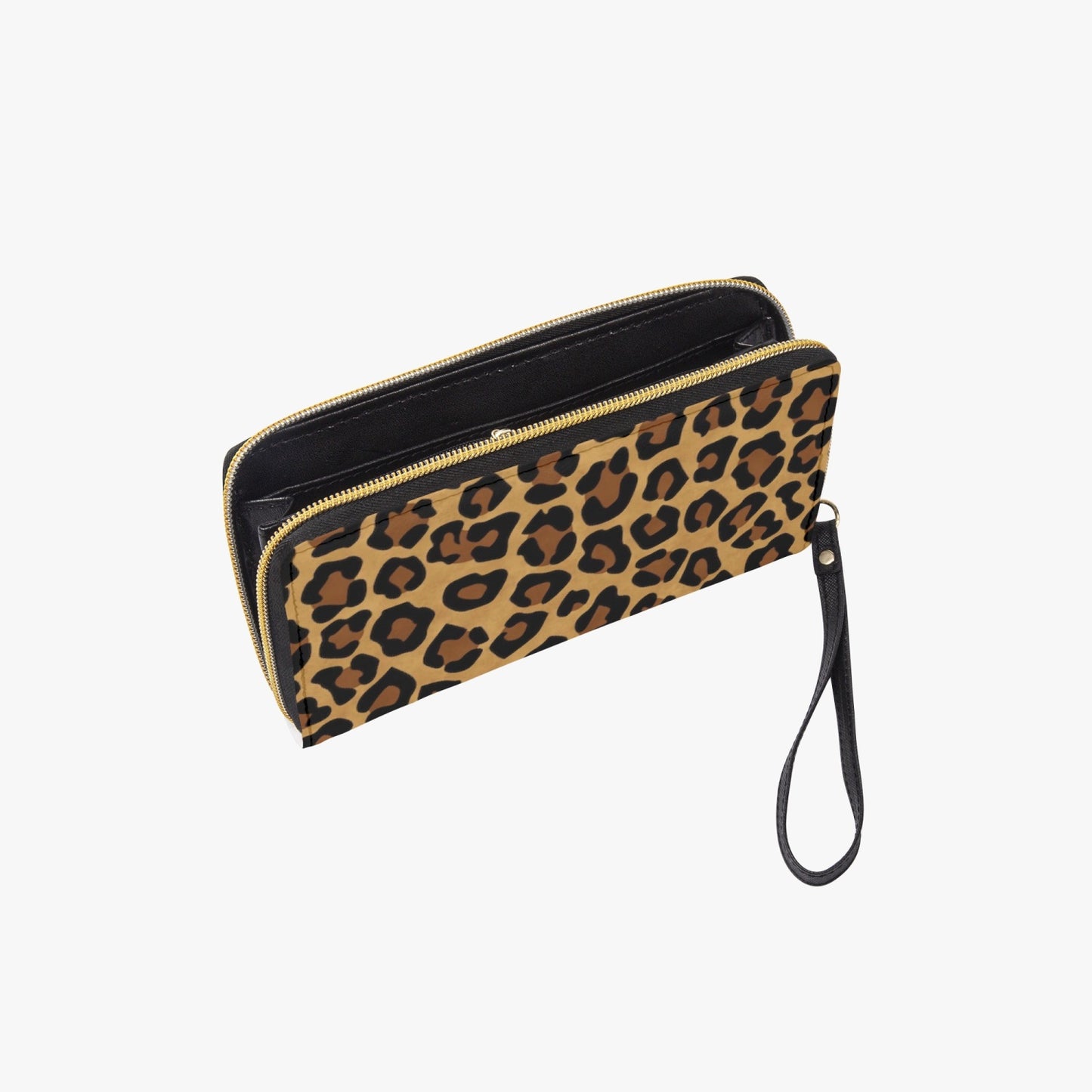 SPORTY MOB WIFE - Light Leopard Print - Leather Wristlet Clutch Wallet