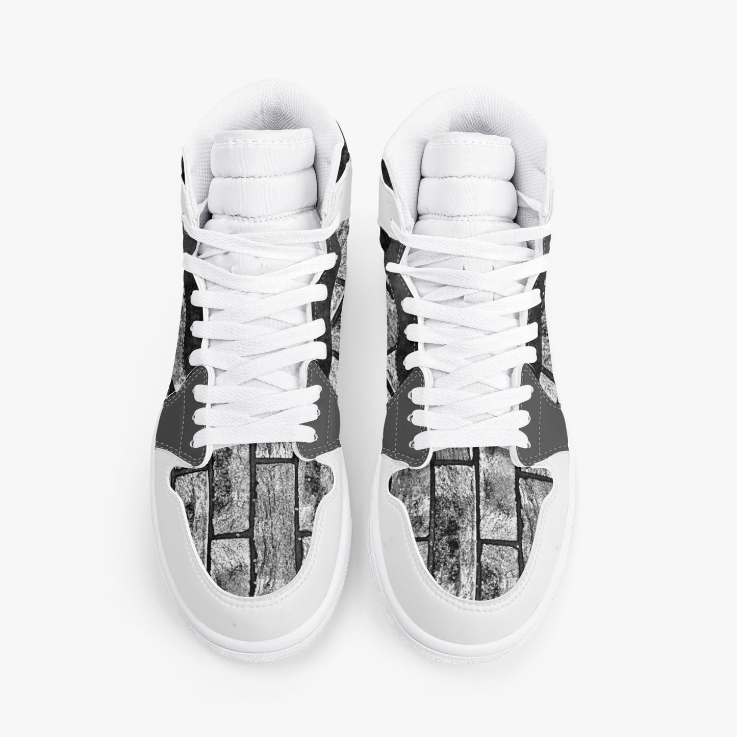 The Bricks - High-Top Leather Sneakers