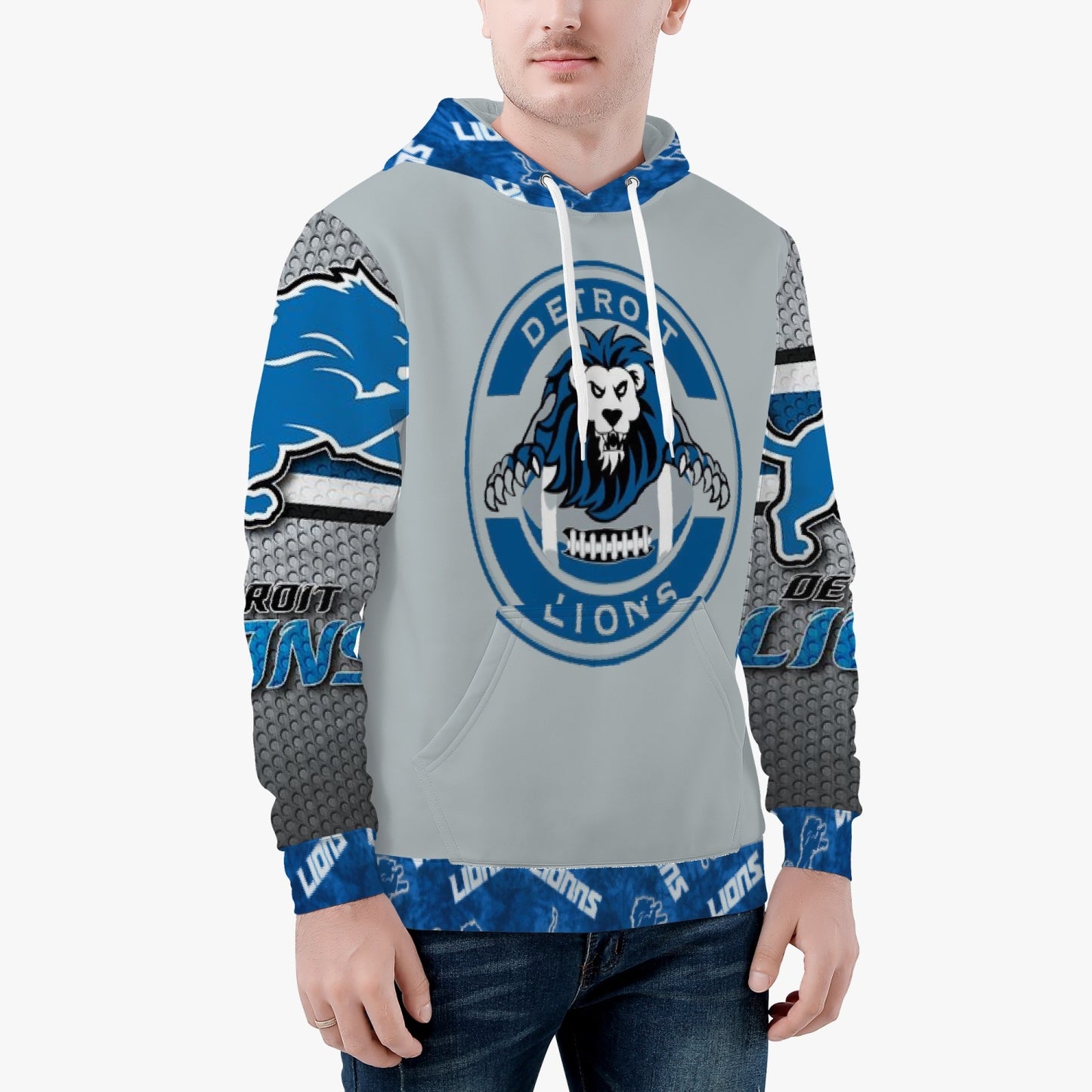 NFL Playoff Collection - Detroit Lions - Grey Trending Hoodie