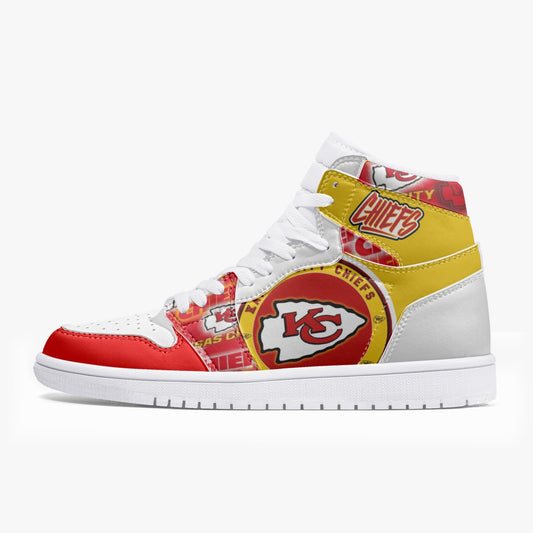 NFL Playoff Collection - Kansas City Chiefs - Gold Leather Sneakers - White Sole