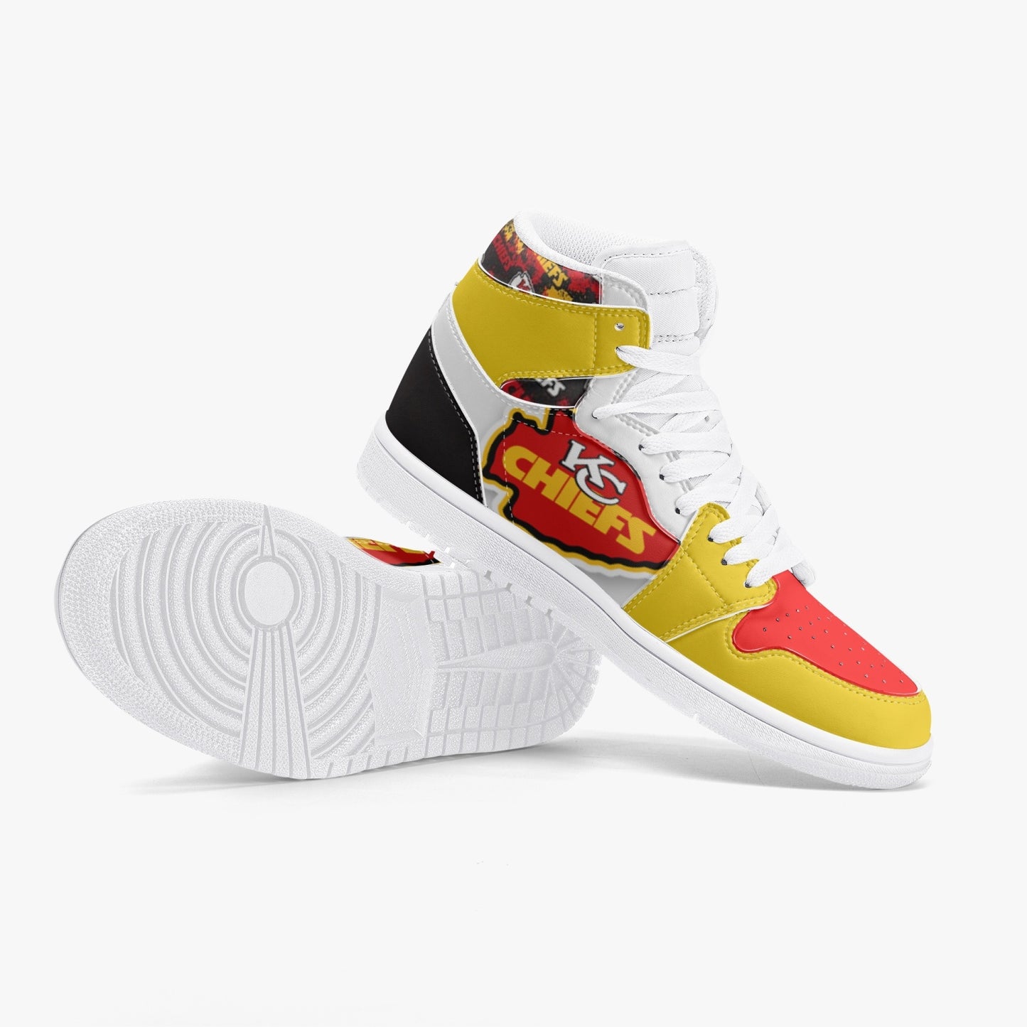 NFL Playoff Collection - Kansas City Chiefs - White Leather Sneakers