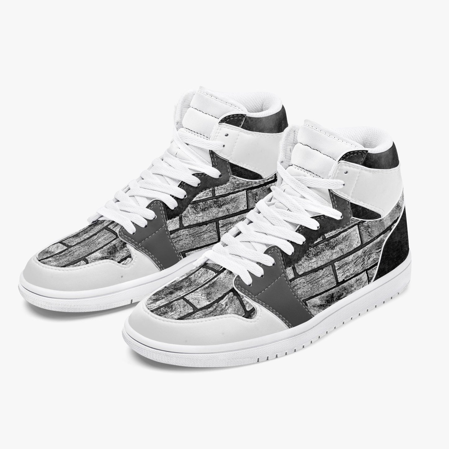 The Bricks - High-Top Leather Sneakers