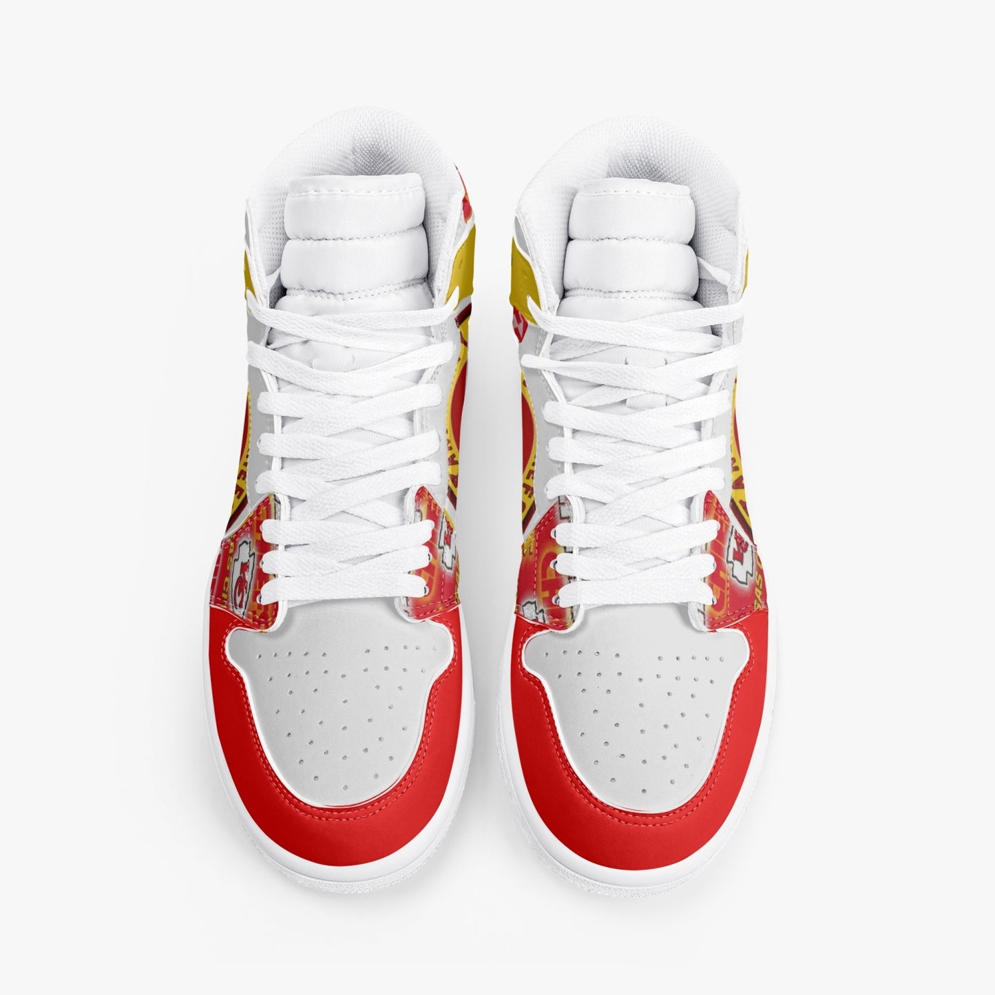 NFL Playoff Collection - Kansas City Chiefs - Gold Leather Sneakers - White Sole