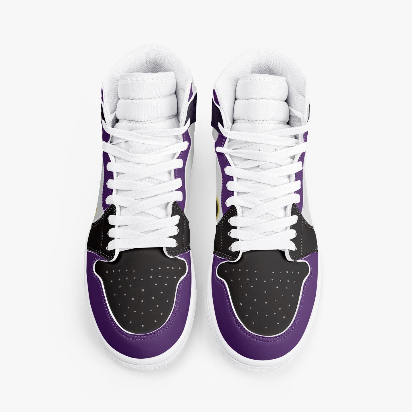 NFL Playoff Collection - Baltimore Ravens - White Leather Sneakers