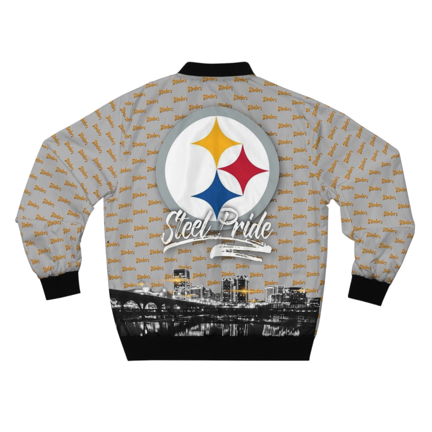 Steel Pride Collection - Steel City / Steeler Print - Ice Grey