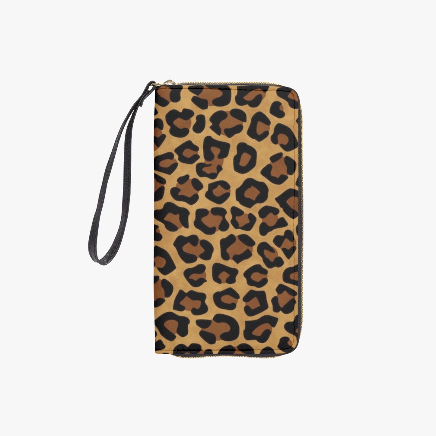 SPORTY MOB WIFE - Light Leopard Print - Leather Wristlet Clutch Wallet