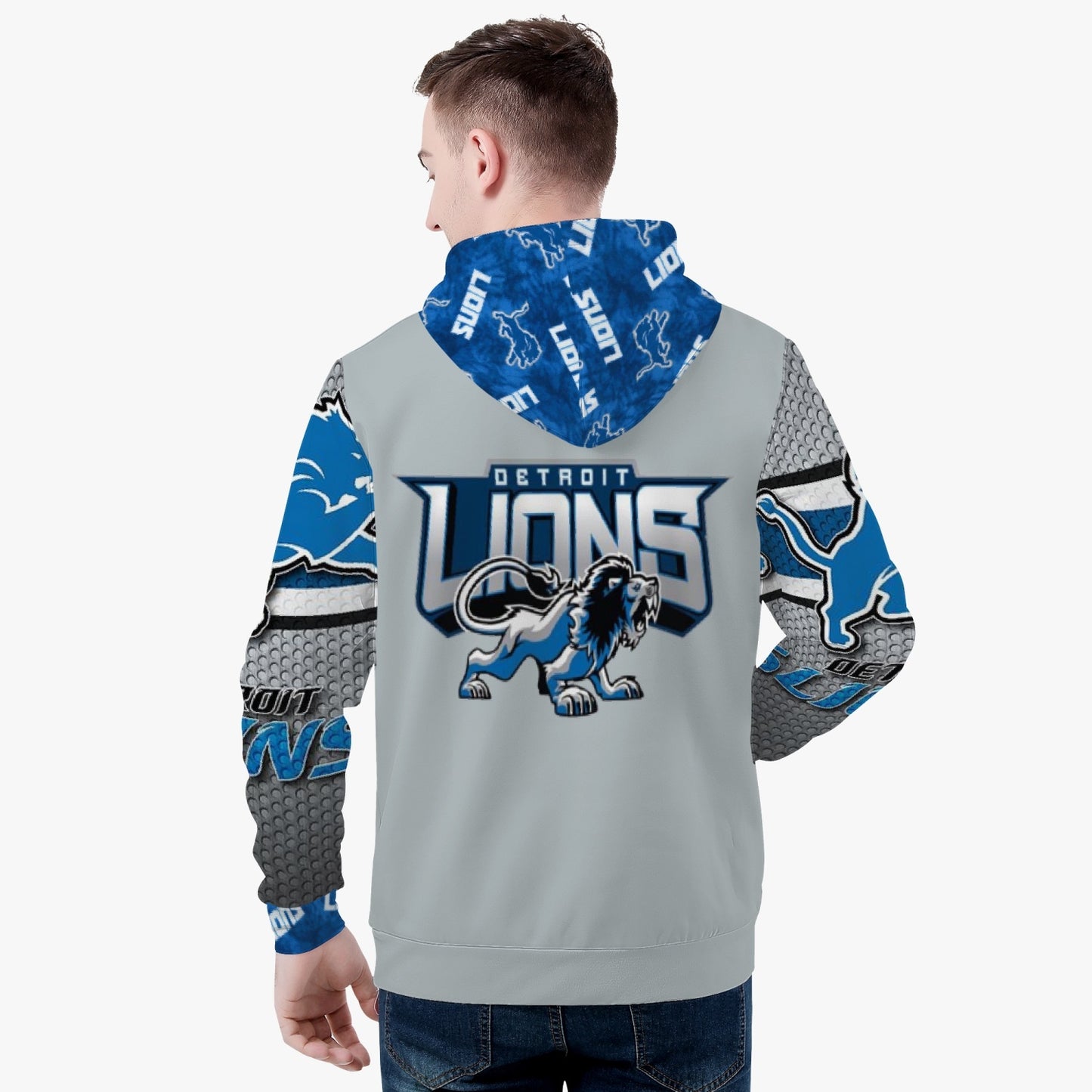 NFL Playoff Collection - Detroit Lions - Grey Trending Hoodie