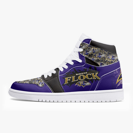 NFL Playoff Collection - Baltimore Ravens - Flock -  Leather Sneakers