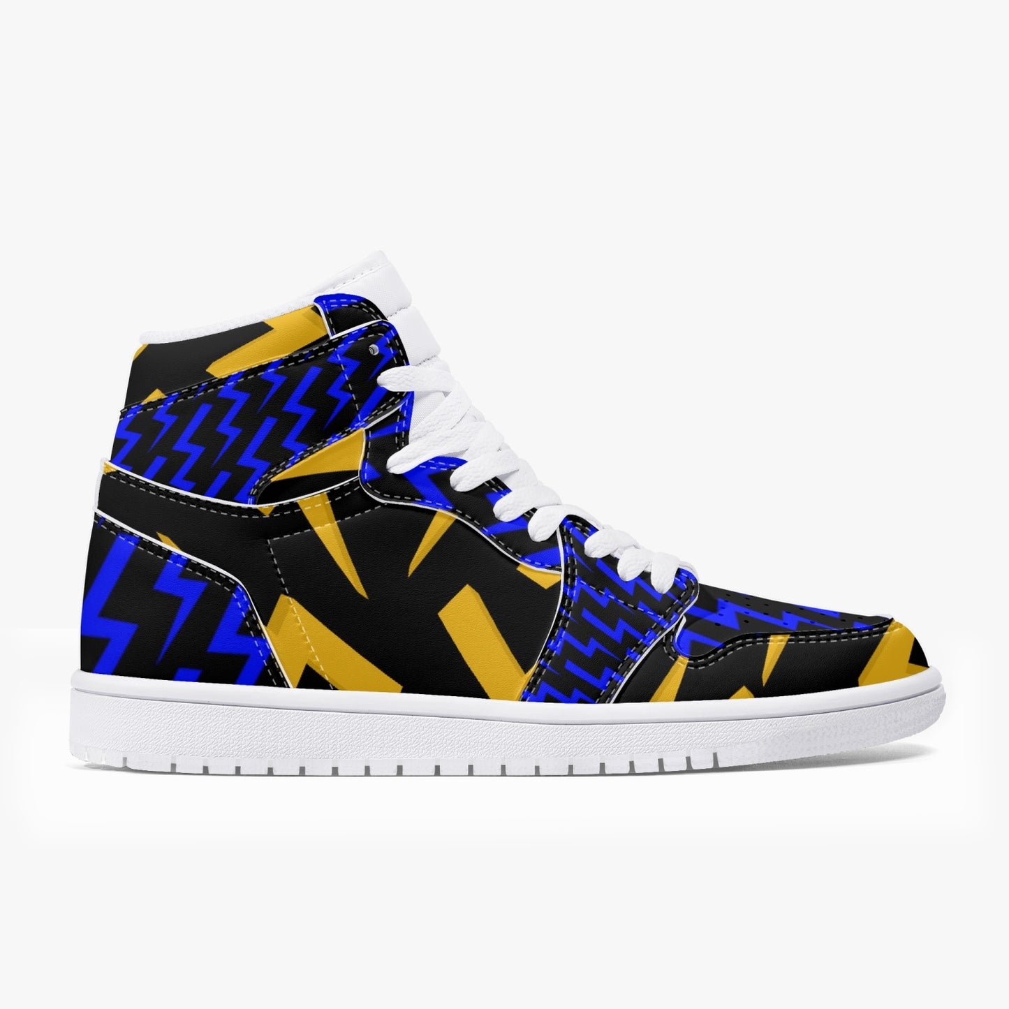 Boltz Blue High Top Sneakers - White Bottom