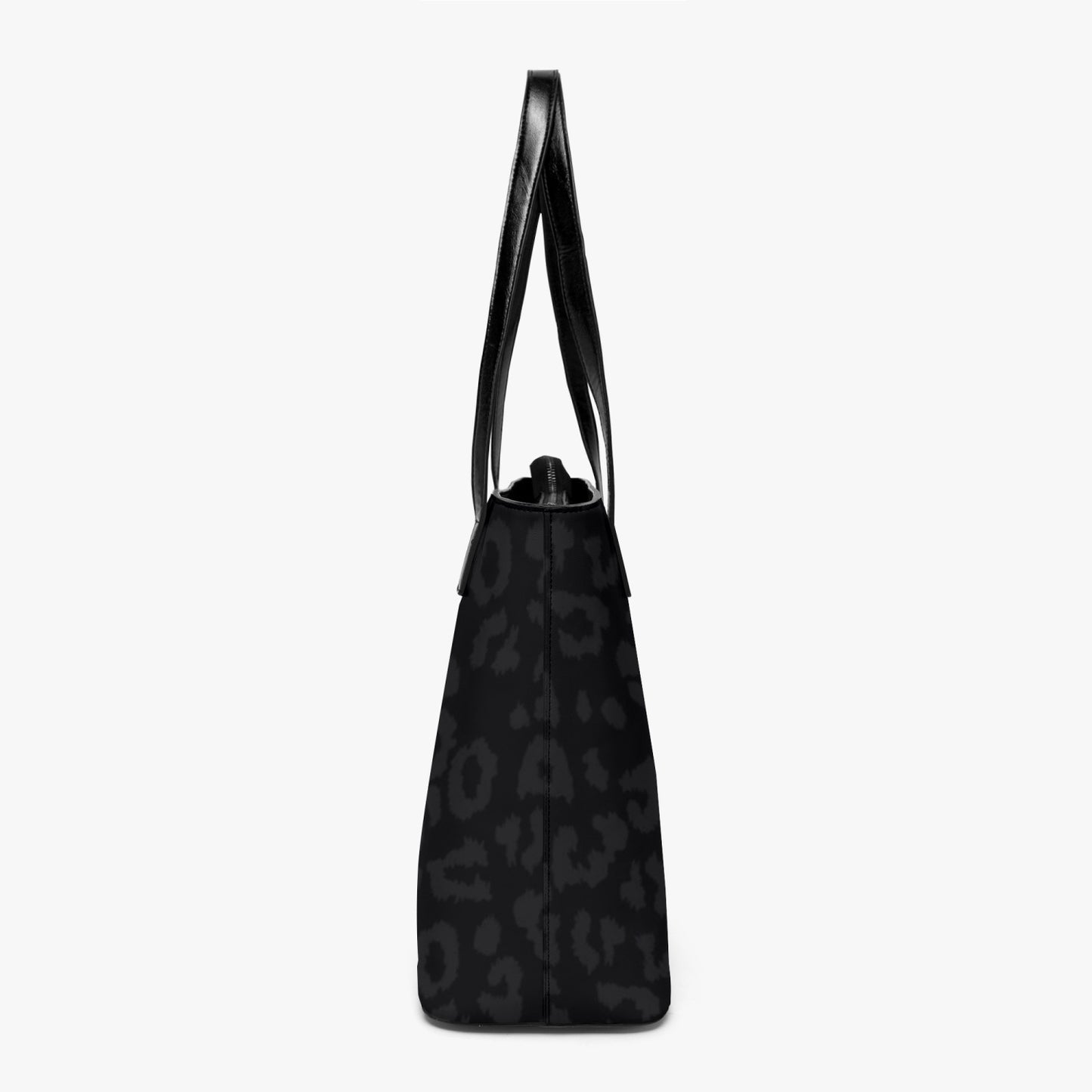 SPORTY MOB WIFE - Dark Leopard print - Black Tote Bag