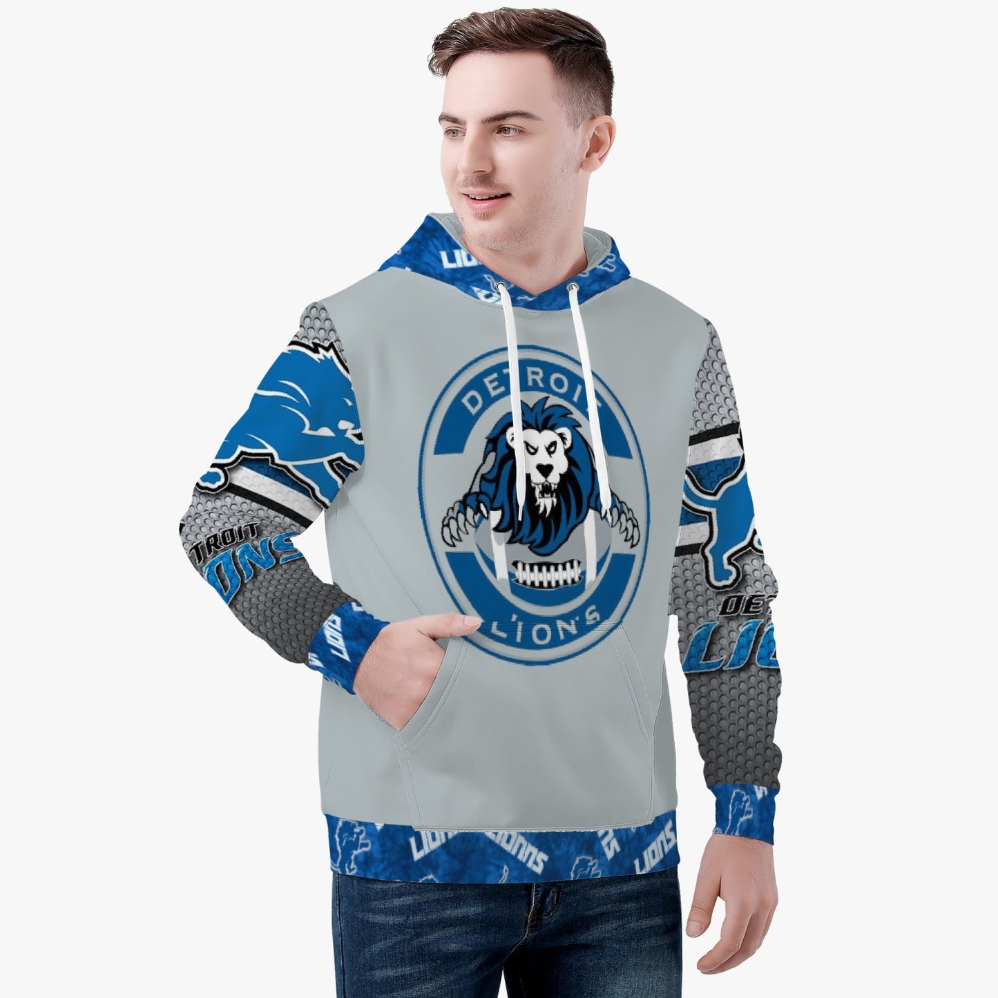 NFL Playoff Collection - Detroit Lions - Grey Trending Hoodie