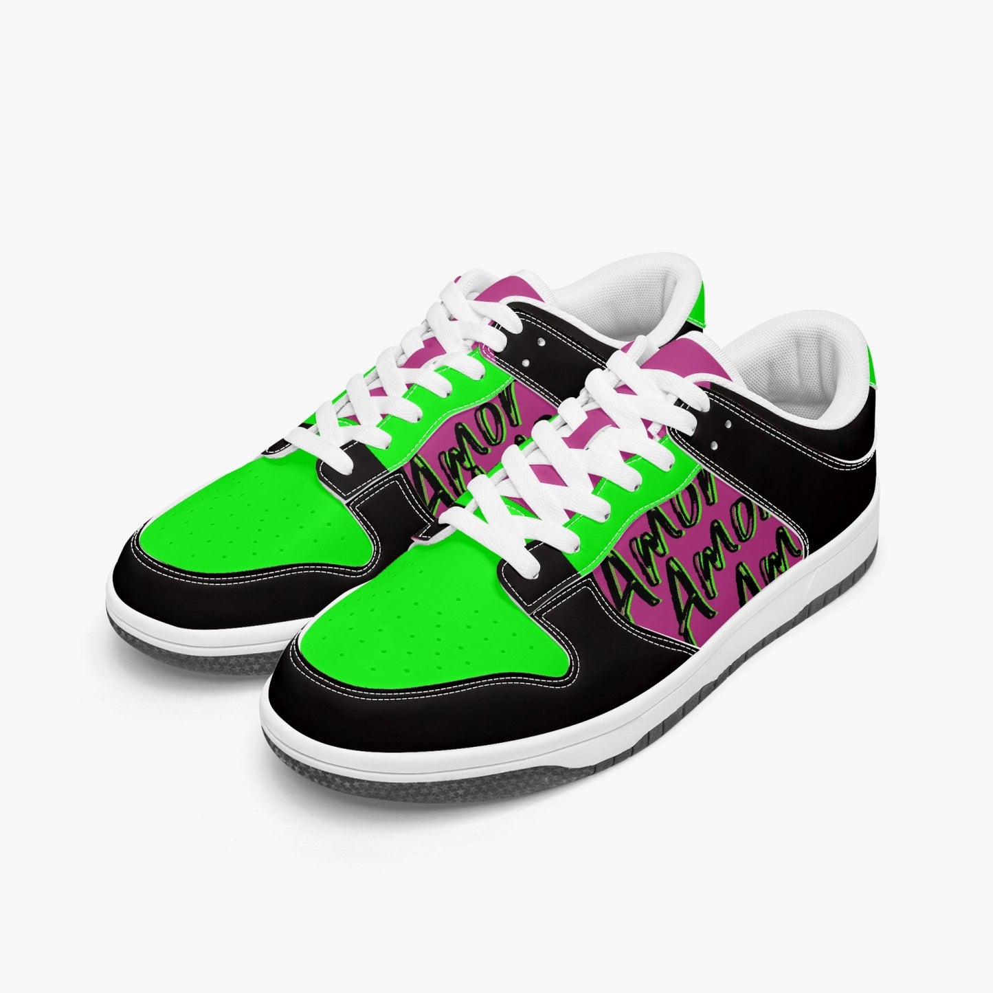 Amor Goblin -. Dunk Stylish Low-Top Leather Sneakers