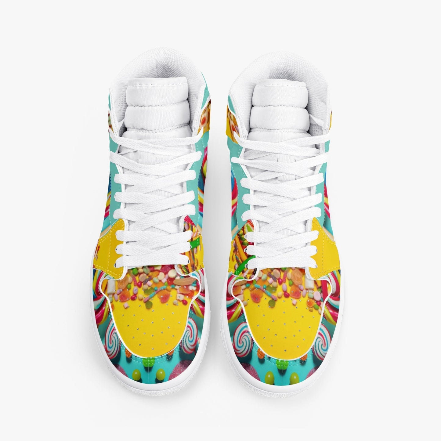 Candy Pinwheel - High-Top Leather Sneakers