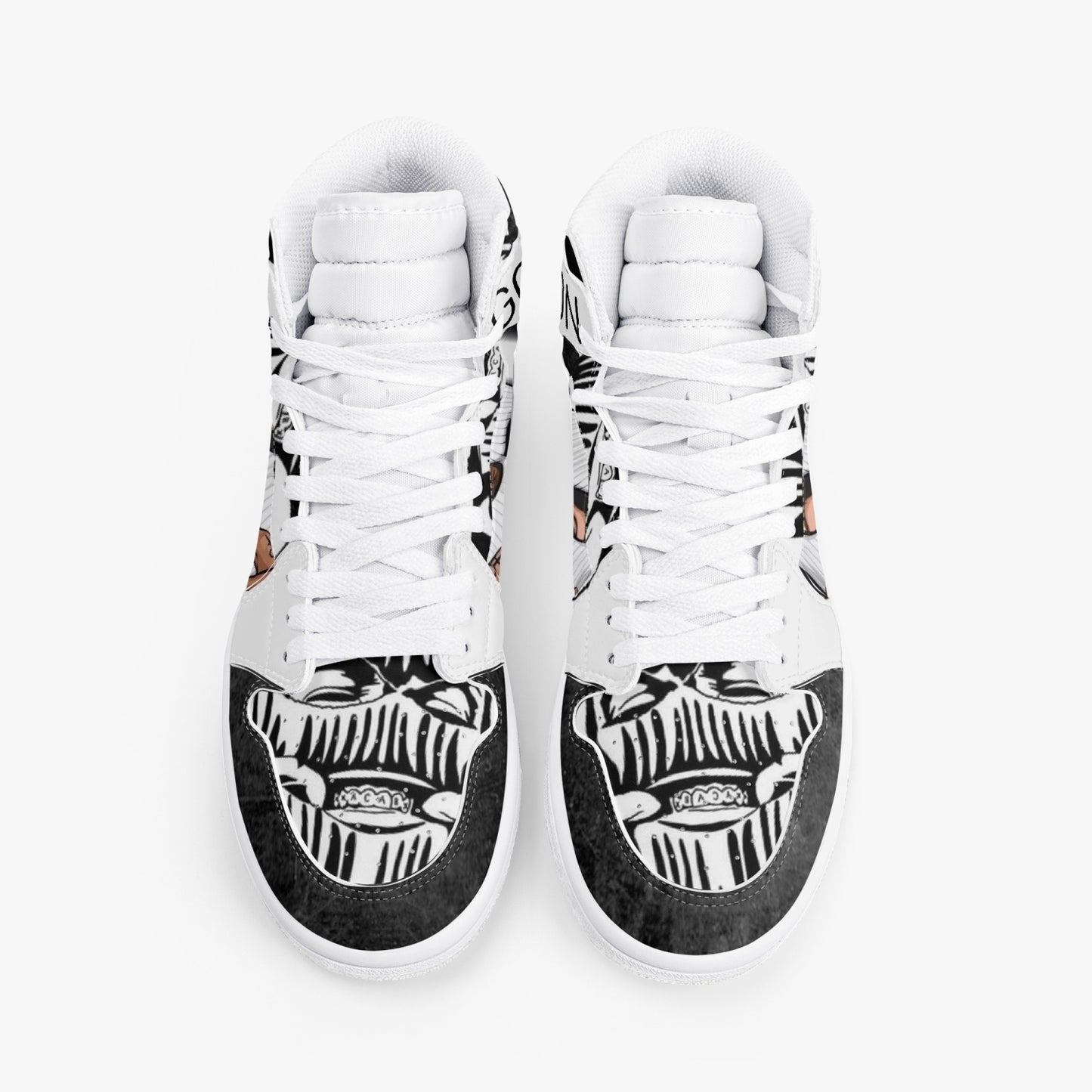 Goon Lyfe  High-Top Leather Sneakers - White