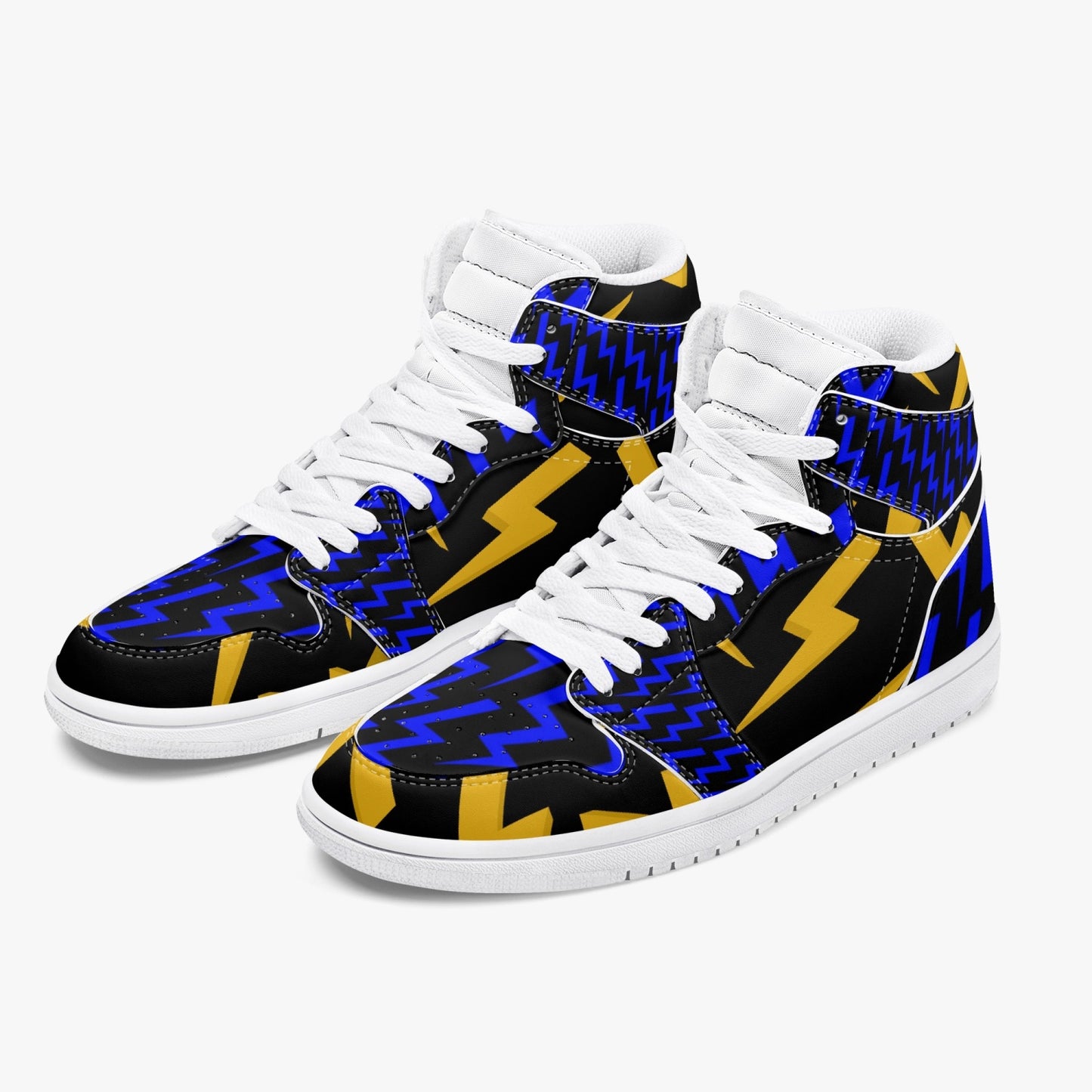 Boltz Blue High Top Sneakers - White Bottom