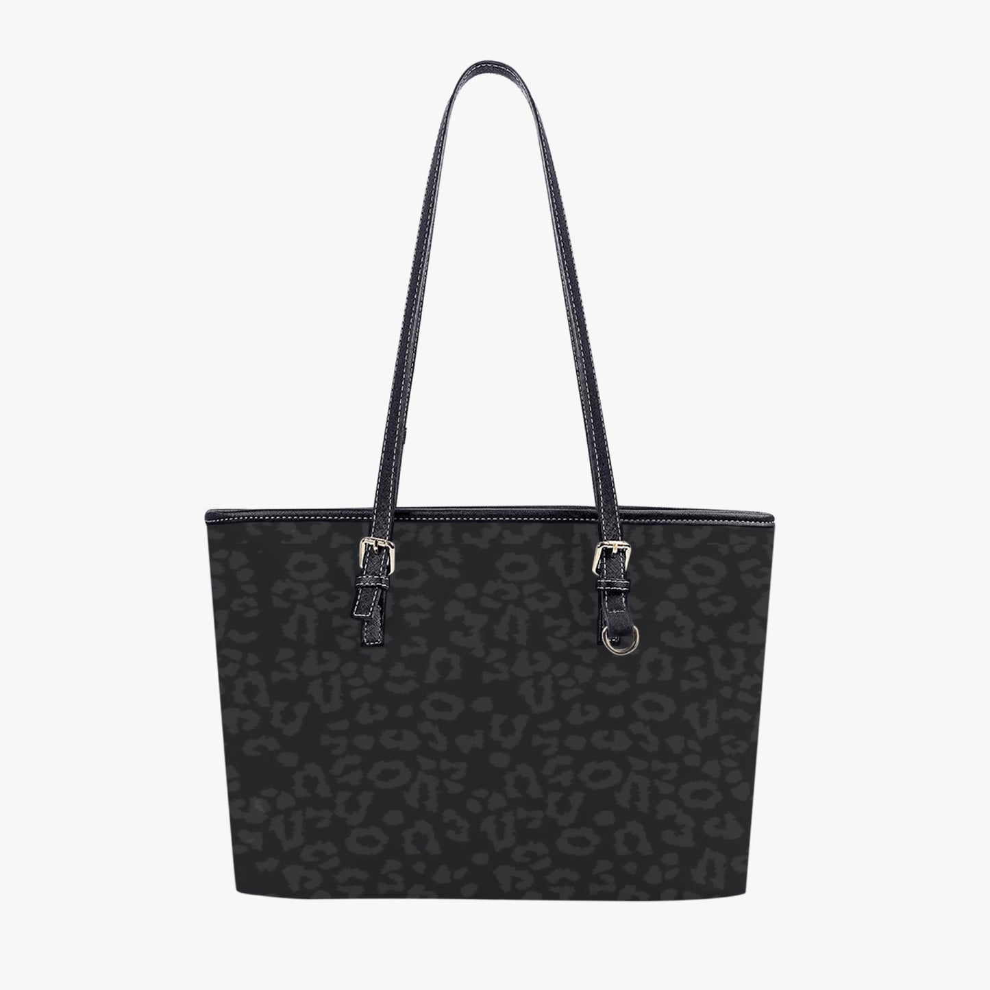 SPORTY MOB WIFE - Dark Leopard print - Medium Leather Tote Bag for Women