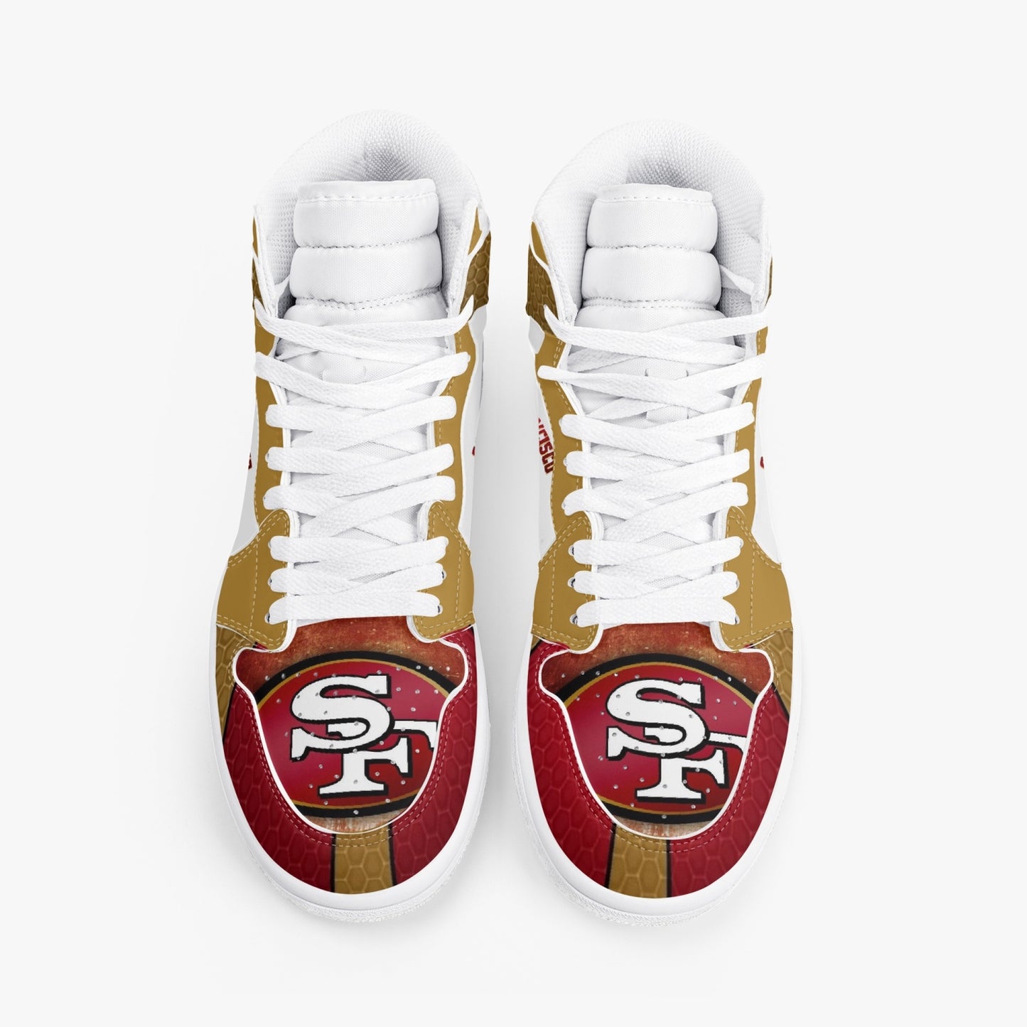 49ers - San Fransisco / High-Top Leather Sneakers - White Sole