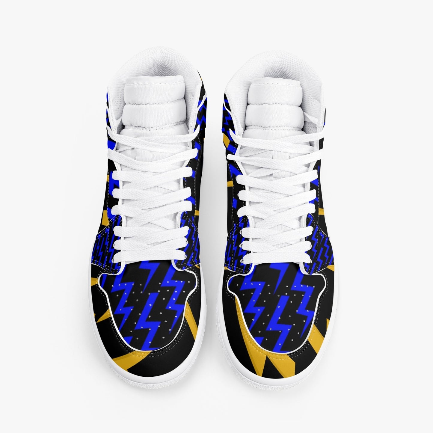 Boltz Blue High Top Sneakers - White Bottom