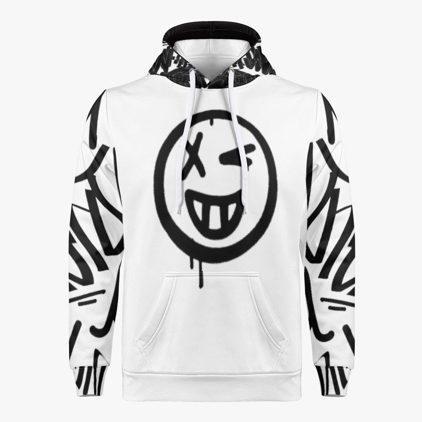 Graffiti Collection - Face Me/Ego Trip - White / Black - Trending Hoodie