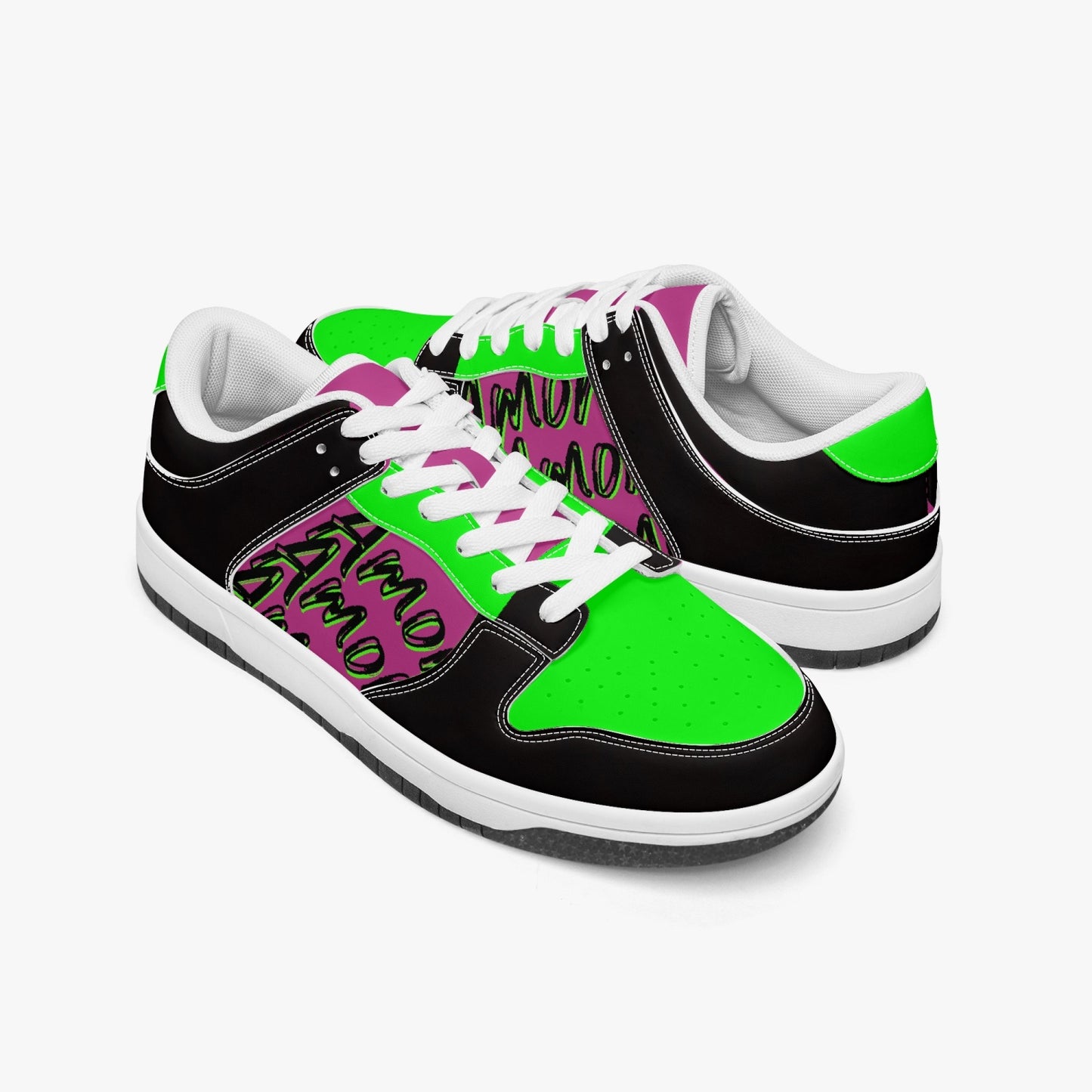 Amor Goblin -. Dunk Stylish Low-Top Leather Sneakers